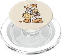 Gatto Pile Kawaii Chibi Anime Gattino Kitty Donne Ragazze Bambini PopSockets PopGrip per MagSafe