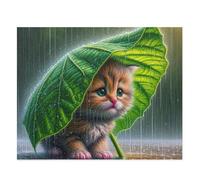 Gatto Piovoso Puzzle da 1500 pezzi, puzzle per Adulti,1500 pezzi Puzzles per Adulti e Bambini, puzzles per Gioco Familiare, Regalo Decorazione Puzzle Intelligente