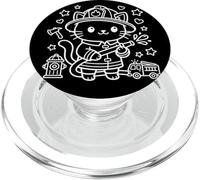 Gatto pompiere kawaii PopSockets PopGrip per MagSafe
