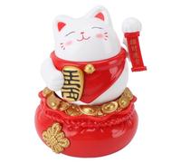 Gatto Portafortuna Che Agita il Braccio, Gatto Portafortuna Che Fa Cenno, Gatto Portafortuna Ad Energia Solare Ricchezza Gatto Accogliente Portafortuna Cinese Decorazione Feng