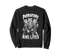 Gatto Punk Heavy Metal Band Purrgatory Nine Lives Musica Gatti Felpa
