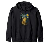 Gatto Ragdoll Notte Stellata Van Gogh Felpa con Cappuccio