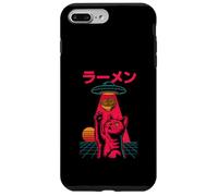 Gatto Ramen Alieno Rapimento Vintage Giapponese Retrò UFO Grafica Custodia per iPhone 7 Plus/8 Plus