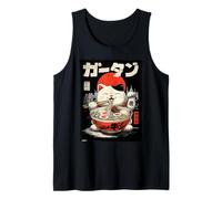 Gatto Ramen Estetico Giapponese Ukiyo-e Artwork Neko Anime Cat Canotta