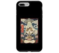 Gatto Ramen UFO Divertente Anime giapponese Edo Uomini Donne Custodia per iPhone 7 Plus/8 Plus