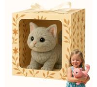 Gatto robot per adulti, gatti robot AI - I miei gatti robot realistici che si comportano come un vero gatto - Abbaiare, camminare, scodinzolare la coda - Interazione emotiva realistica per bambini