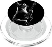 Gatto Rock Con Chitarra E Occhiali Da Sole Gatti Musica PopSockets PopGrip per MagSafe