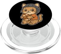 Gatto Rugby con Scrum Cap Cartoon PopSockets PopGrip per MagSafe