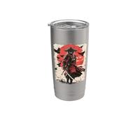 Gatto Samurai, Arte Guerriero Giapponese Vintage | Anime & Samurai Bicchiere termico in acciaio inox doppia parete