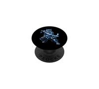 Gatto Samurai Blue Warrior Katana Sword Anime Ninja PopSockets PopGrip Adesivo