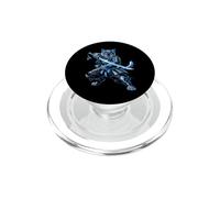 Gatto Samurai Blue Warrior Katana Sword Anime Ninja PopSockets PopGrip per MagSafe