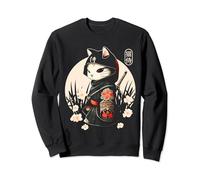 Gatto Samurai Giapponese per gli Amanti dei Gatti Felpa