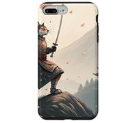 Gatto Samurai nobile con Katana Tra Petali Custodia per iPhone 7 Plus/8 Plus