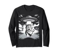 Gatto San Francisco UFO Golden Gate Bridge Alieno Maglia a Manica