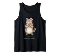 Gatto Sarcastico Che Dice Prima Tutto Gesù Pensa Che io Sia Felice Canotta