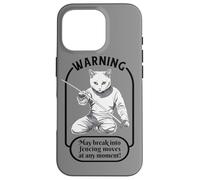 Gatto Scherma Gioco scherma Gatto divertenti Fencing scherma Custodia per iPhone 16 Pro