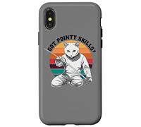 Gatto Scherma Gioco scherma Gatto divertenti Fencing scherma Custodia per iPhone X/XS