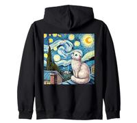 Gatto Scottish Fold Sotto Le Stelle Notturne Felpa con Cappuccio
