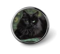 Gatto sdraiato sulla coperta spilla rotonda spilla leggera risvolto cravatta spille regali unici spilla in metallo distintivo per cappello camicia abbigliamento borse decorazione