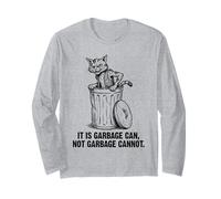 Gatto Selvatico È Garbage Can Non Garbage Cannot Divertente Vintage Maglia a Manica