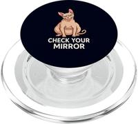 Gatto senza peli Controlla il tuo specchio Umorismo sarcastico PopSockets PopGrip per MagSafe