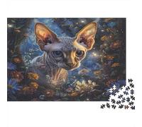 Gatto Sfinge Puzzles 1000 Pezzi In Gatto senza pelo Incastro Perfetto, Un Gioco Di Puzzle Per Enigma Per Lo Stress Relief, Ideale Per Per La Decompressione E La Decorazione Delle Pareti, R