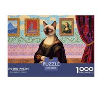 Gatto siamese Galleria del Louvre Puzzle in Legno Impermeabile Puzzles Da 1000 Pezzi Regali Per Adulti Impossibili Per Decorazioni Domestiche