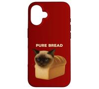 Gatto Siamese Pane Puro Divertente Pane Appena Sfornato Pane Gatto Custodia per iPhone 16