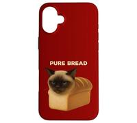 Gatto Siamese Pane Puro Divertente Pane Appena Sfornato Pane Gatto Custodia per iPhone 16 Plus
