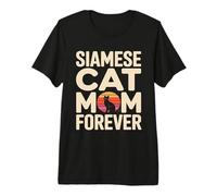 Gatto Siamese retrò Mom Forever Maglietta Premium