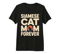 Gatto Siamese retrò Mom Forever Maglietta Premium