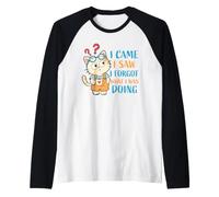 Gatto smemorato Ho dimenticato Quello Che stavo Facendo Maglia con Maniche Raglan