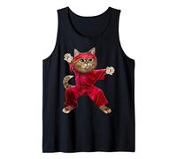 Gatto soriano nella posizione di kung fu shaolin Canotta