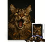 Gatto sorpreso che prende dolcetti Adolescenti Puzzle da 1000 pezzi Gioco intelligente per creare legami Taglio liscio Lista dei desideri di Babbo Natale 38x26cm