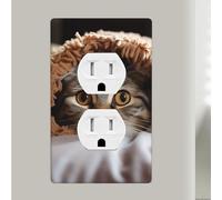 Gatto sotto la coperta singola Duplex piastra da parete copre interruttore luce decorativo plastica piatti decorazione per la casa camera da letto cucina decorativo 11,4 x 7,9 cm dimensioni standard