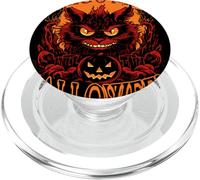 Gatto spettrale con zucca dimenticata Halloween Design Kids PopSockets PopGrip per MagSafe