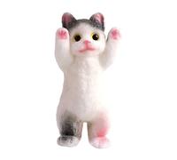 Gatto Squishy Antistress - Giocattolo Morbido da Spremere 20x10cm, Taba Gatto Bianco per Bambini e Adulti, Fidget Toy Relax Anti-Stress e Ansia