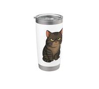 Gatto "Stamattina odio tutti" Bicchiere termico in acciaio inox doppia parete