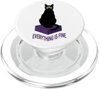 Gatto strano con occhi multipli surreale Tutto va bene PopSockets PopGrip per MagSafe