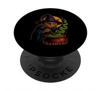 Gatto strega mistica calderone occulto gotico Wicca PopSockets PopGrip Adesivo