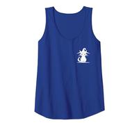 Gatto Streghe Nere Halloween Canotta, Donna, Blu Reale, L