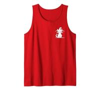 Gatto Streghe Nere Halloween Canotta, Uomo, Rosso, L