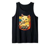 Gatto Sushi Mangiare Cibo Giapponese, Amore Canotta