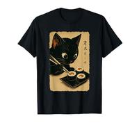Gatto Sushi Roll Kawaii Proprietario Gatto Sashimi Nigiri Cibo Giapponese Maglietta