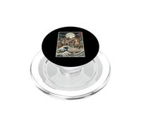 Gatto T-Rex Kaiju Japanese Woodblock Ukiyo-e Art PopSockets PopGrip per MagSafe