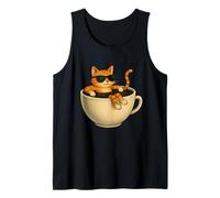 Gatto Tazza di Caffè Cool Pool Divertente Chill Kitty Occhiali Da Sole Caffè Canotta