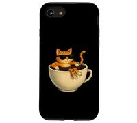 Gatto Tazza di Caffè Cool Pool Divertente Chill Kitty Occhiali Da Sole Caffè Custodia per iPhone SE (2020) / 7 / 8