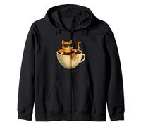 Gatto Tazza di Caffè Cool Pool Divertente Chill Kitty Occhiali Da Sole Caffè Felpa con Cappuccio