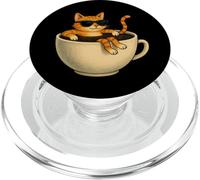 Gatto Tazza di Caffè Cool Pool Divertente Chill Kitty Occhiali Da Sole Caffè PopSockets PopGrip per MagSafe