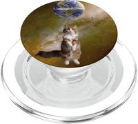 Gatto Terra Palloncino Galassia Divertimento cosmico PopSockets PopGrip per MagSafe